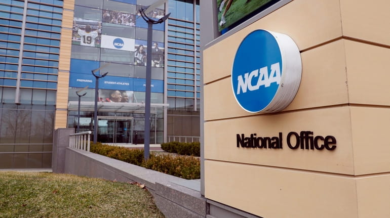 The national office of the NCAA in Indianapolis is shown...