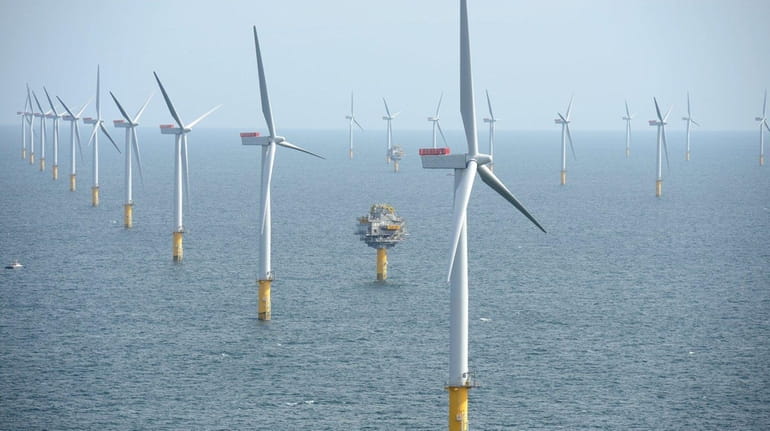 Statoil's Sheringham Shoal wind farm in the North Sea. The...