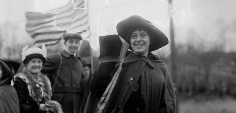 Suffragist Rosalie Gardiner Jones, photographed sometime between 1910 and 1915,...