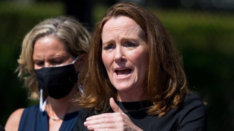 U.S. Rep. Kathleen Rice speaks during a press conference.