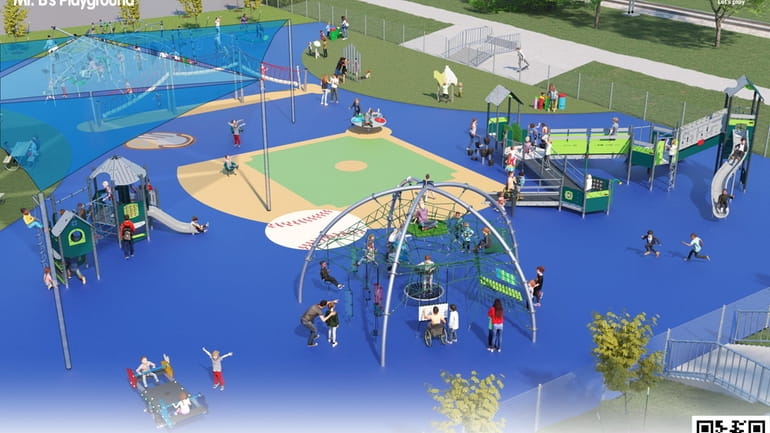 A rendering of Mr. B’s Inclusive Playground planned in Rockville...