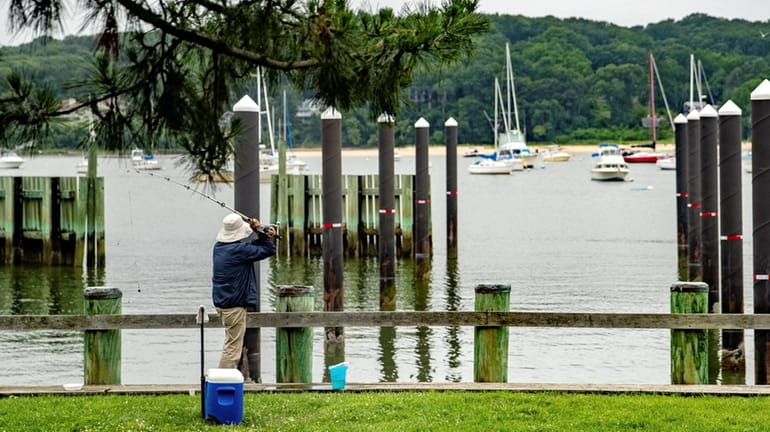 The weather is calm on Monday morning in Northport, but a...