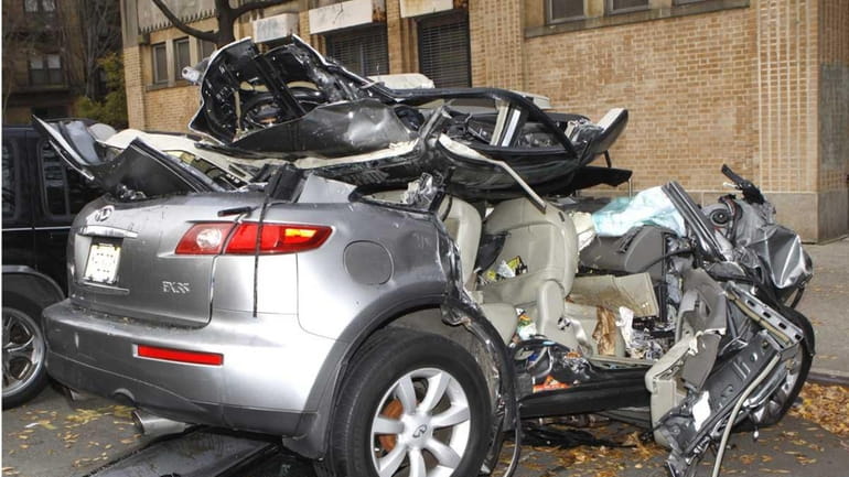 The car belonging to the victim of a wrong-way crash...