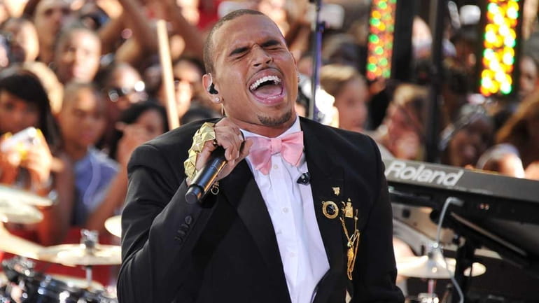 Singer Chris Brown performs on NBC's "Today" show at Rockefeller...