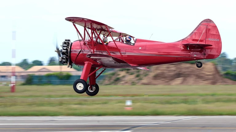 This Waco Aircraft Company biplane is available for a flight...