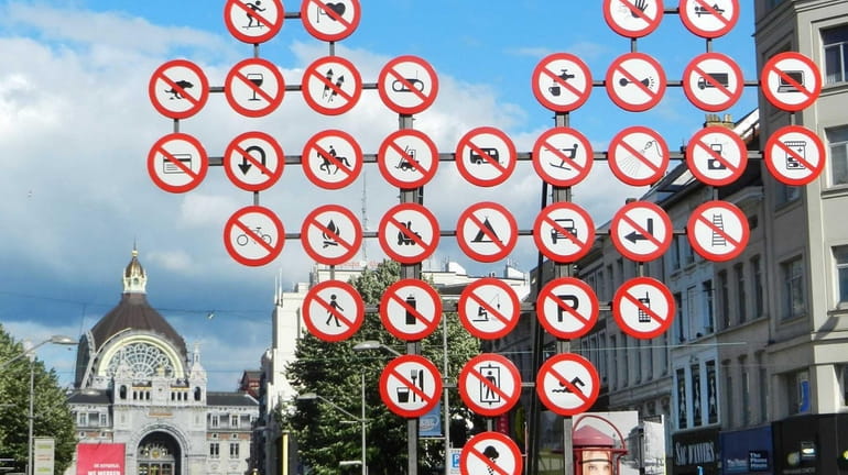 Most road signs in Europe are easier to figure out...