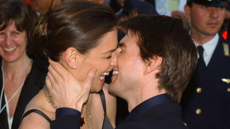 Tom Cruise and Katie Holmes arrive at the St. Cecilia...