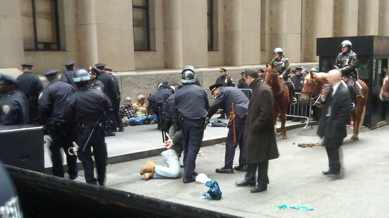 Police make an arrest during the Occupy Wall Street protest...