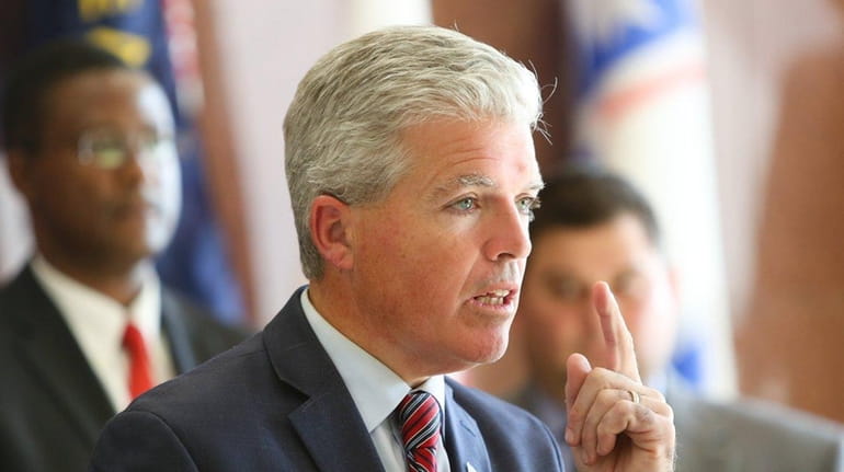 Suffolk County Executive Steve Bellone made an automated call to...