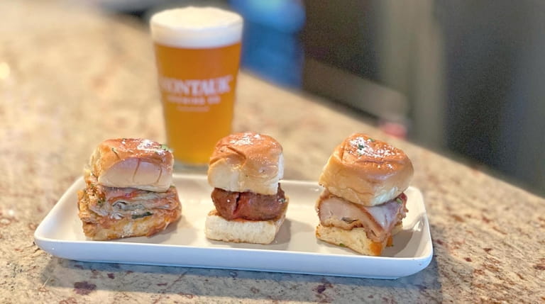 These sliders are among the foods available to-go from Vincent's...