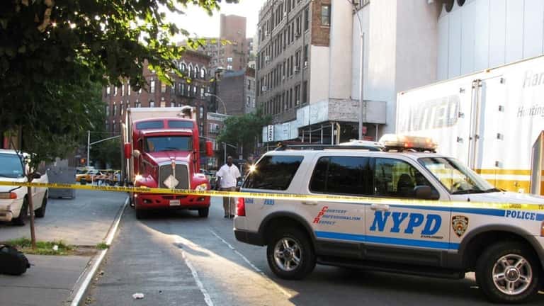 An NYPD car and a truck were used by the...