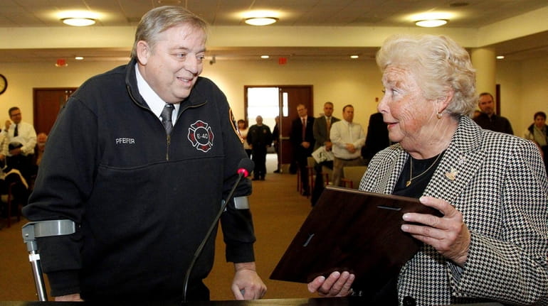 Retired FDNY firefighter Ray Pfeifer is honored by Legis. Rose...