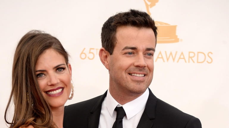 Carson Daly his wife, Siri Pinter, attend the Primetime Emmy Awards...