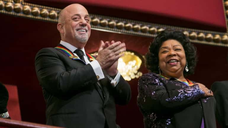 Kennedy Center Honorees Billy Joel and Martina Arroyo attend the...