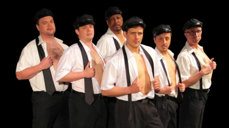 The men of "The Full Monty," which opened May 9...