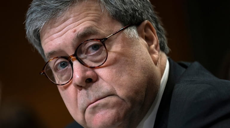 Attorney General William Barr appears before a Senate Appropriations subcommittee...