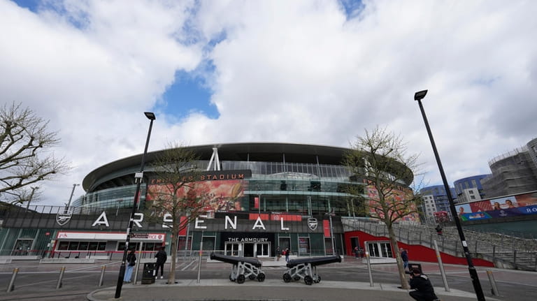 A general view of Arsenal's Emirates Stadium ahead of the...