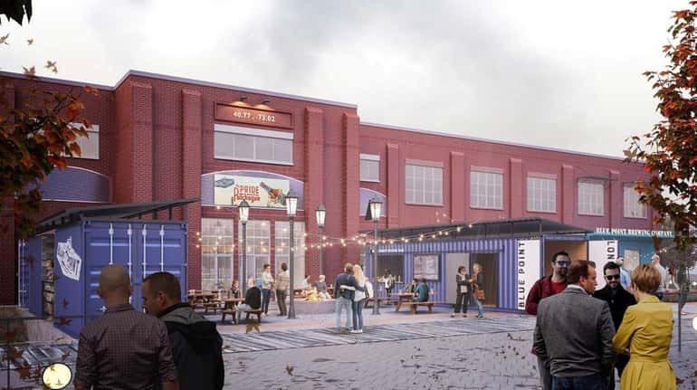 Rendering of Blue Point Brewing Co.'s planned relocation to the...