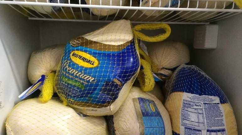 Forty frozen turkeys were donated to Boots on the Ground...