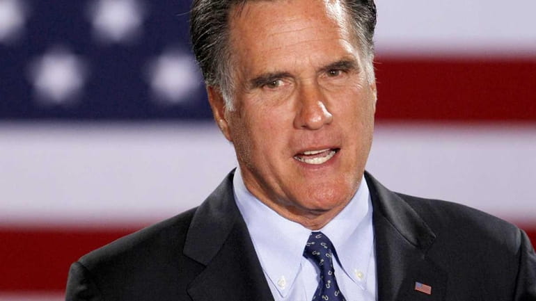 Republican presidential candidate, former Massachusetts Gov. Mitt Romney, declares victory...