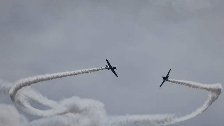 A moment from the Bethpage Air Show at Jones Beach in...