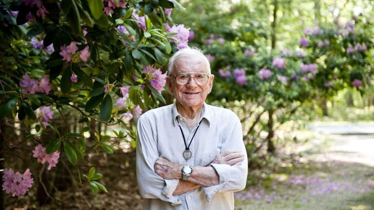 Karl Horlitz, outside his home in East Hampton. Horlitz, 90,...