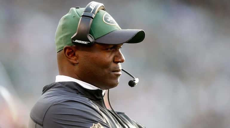 Jets coach Todd Bowles looks on during the second half...