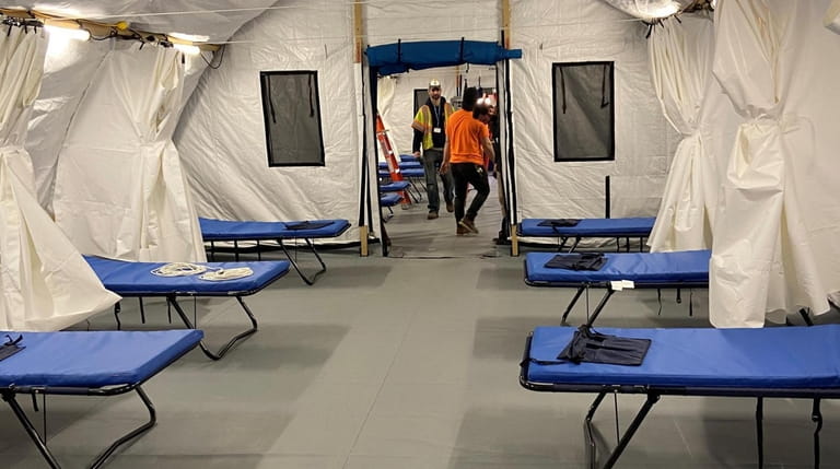 Mount Sinai South Nassau's emergency department's medical tents will be...
