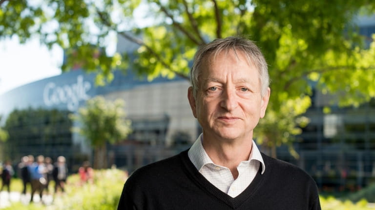 Pioneering AI scientist Geoffrey Hinton, poses at Google's Mountain View,...