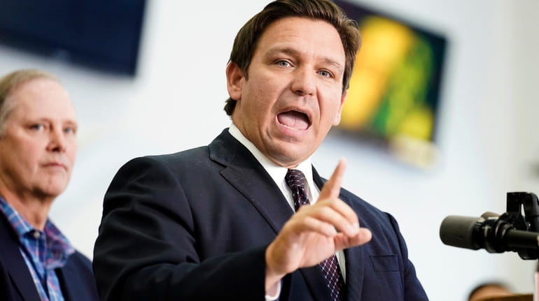 Florida Gov. Ron DeSantis is backing a bill in that...