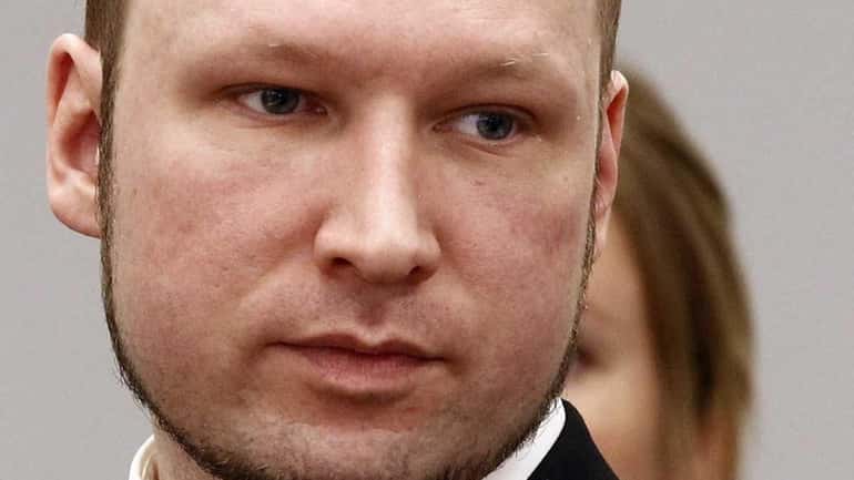 Terror- and murder charged Anders Behring Breivik during the morning...
