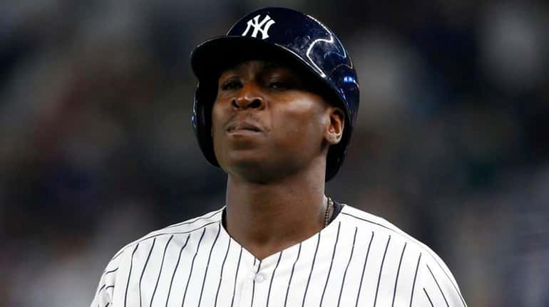 Didi Gregorius of the Yankees looks on after the final...