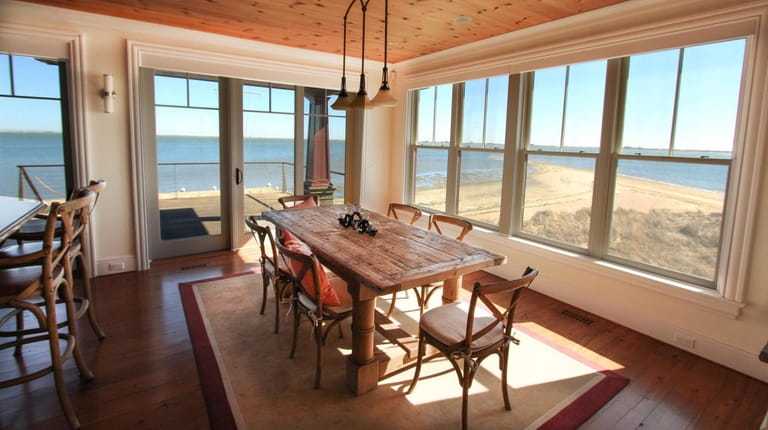 The dining area, with bay views.