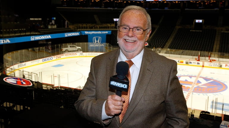 Long time hockey broadcaster Jiggs McDonald poses for a photograph...