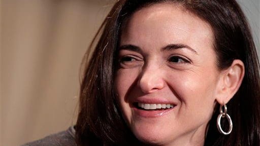 Sheryl Sandberg, Facebook's chief operating officer, speaks at a luncheon...