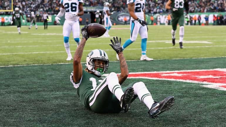 Wide receiver Robby Anderson #11 of the New York Jets...