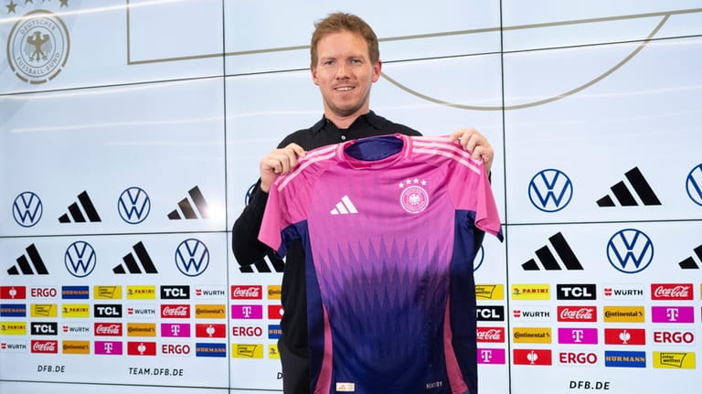Germany coach Julian Nagelsmann presents the DFB team's new official...