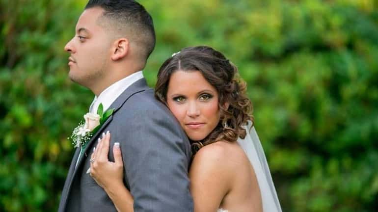 Alfredo and Cassie Varela on their wedding day in August...