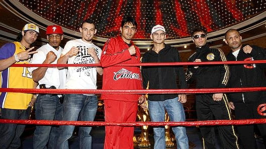 Pictured from Left to Right: Former World Champion Paulie Malignaggi,...