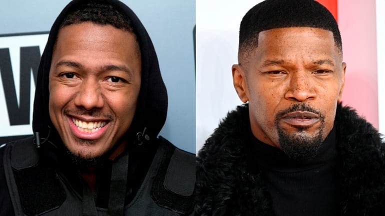 Nick Cannon, left, is substituting for Jamie Foxx as host on...