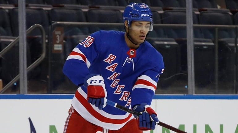 K'Andre Miller led Rangers in takeaways entering Tuesday with 12, was...
