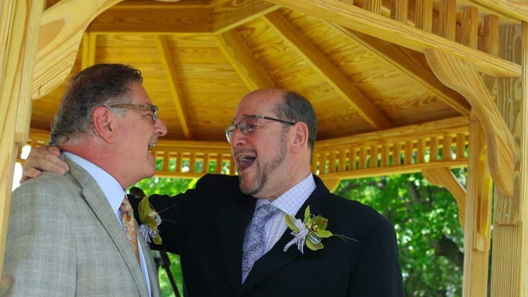 Dr. Alan Stahl, left, marries his longtime partner, Ossining Mayor...