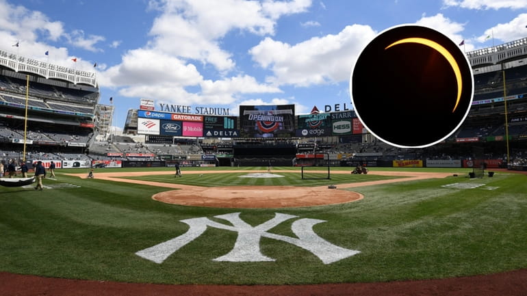 Fans at Yankee Stadium can witness a solar eclipse on...