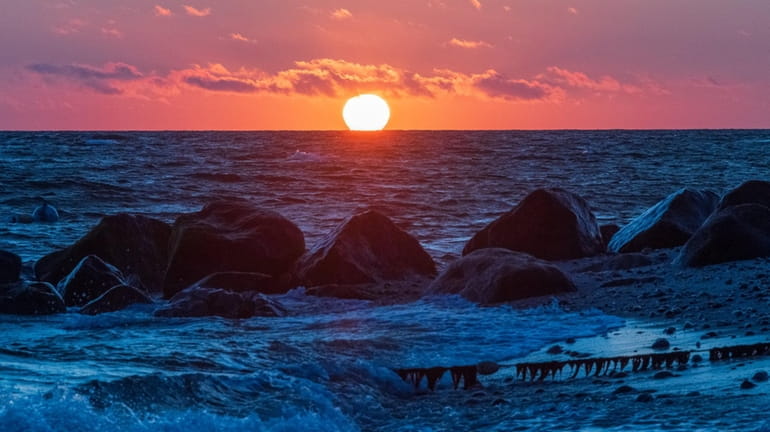 Sunrise from Wading River Beach on June 21, the longest...