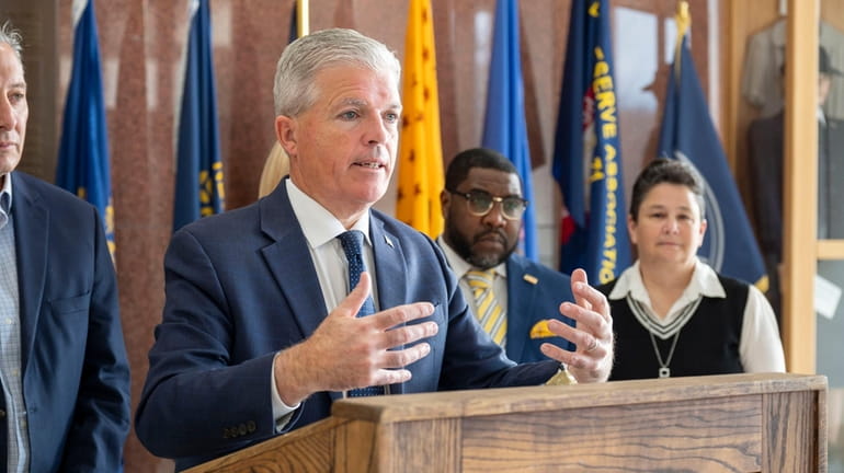 Suffolk County Executive Steve Bellone announces the next round of opioid funding...