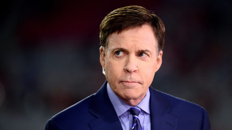 Bob Costas before an NFL game on January 16, 2016 in...