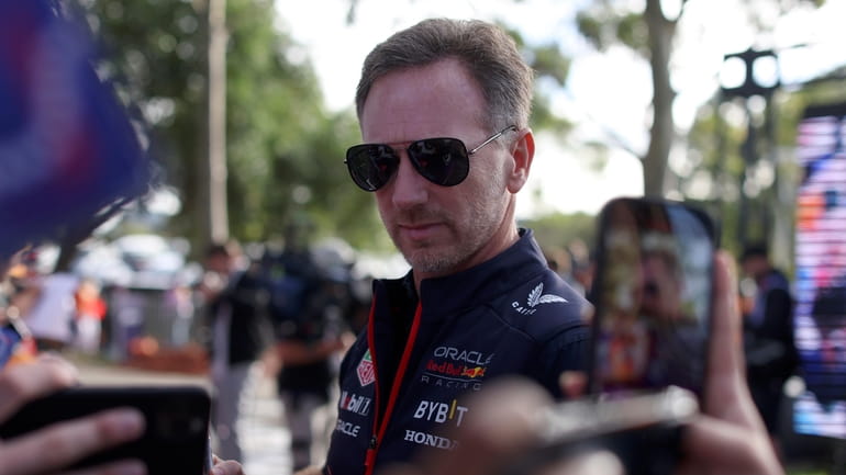 Team Principal of Red Bull Christian Horner arrives at the...