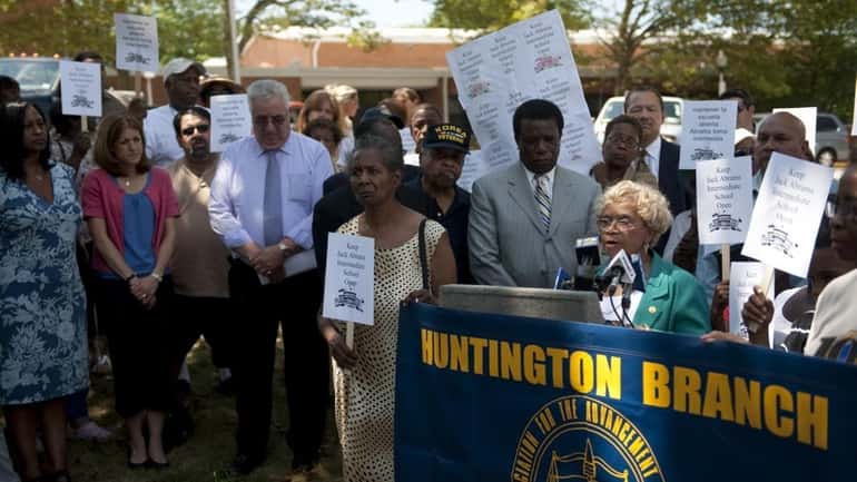 Dee Thompson, President of the Huntington chapter of the NAACP,...