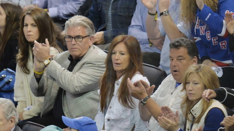 WFAN broadcaster Mike Francesa, second from left, and actor Steve...