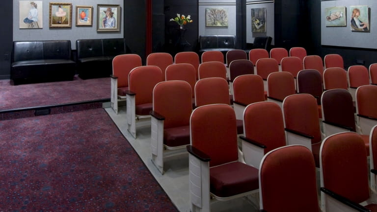 An art exhibit in one of the screening rooms.